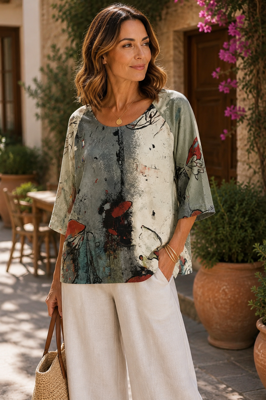 Desert Ink Mosaic Top
