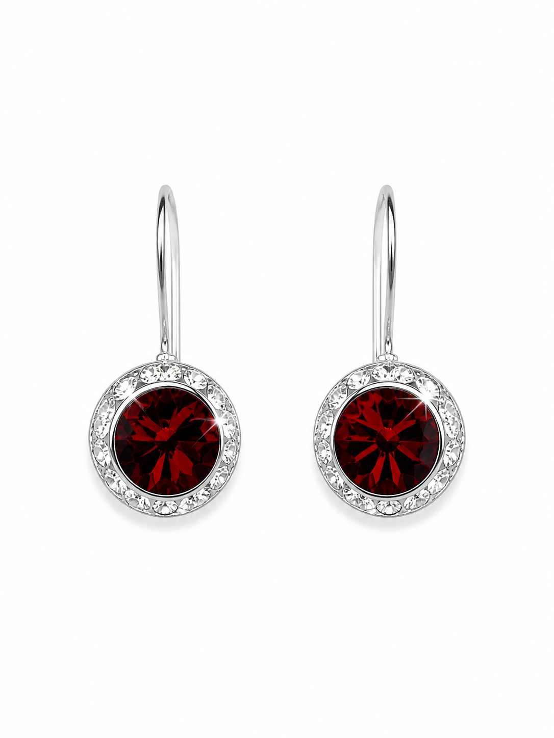 Garnet January French Wire Birthstone Earrings