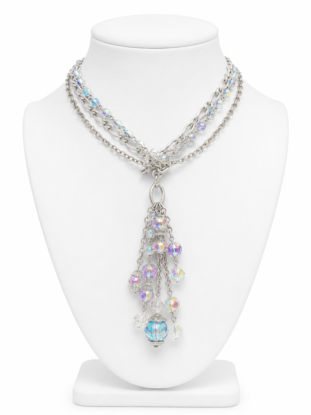 Aurora Crystal Cascade Necklace