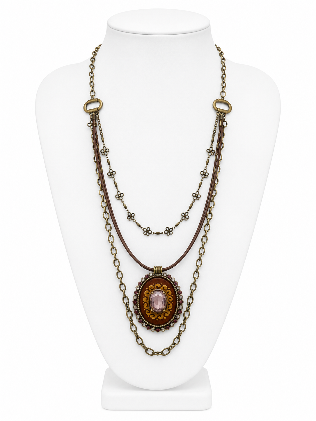 Vintage Garden Cameo Necklace