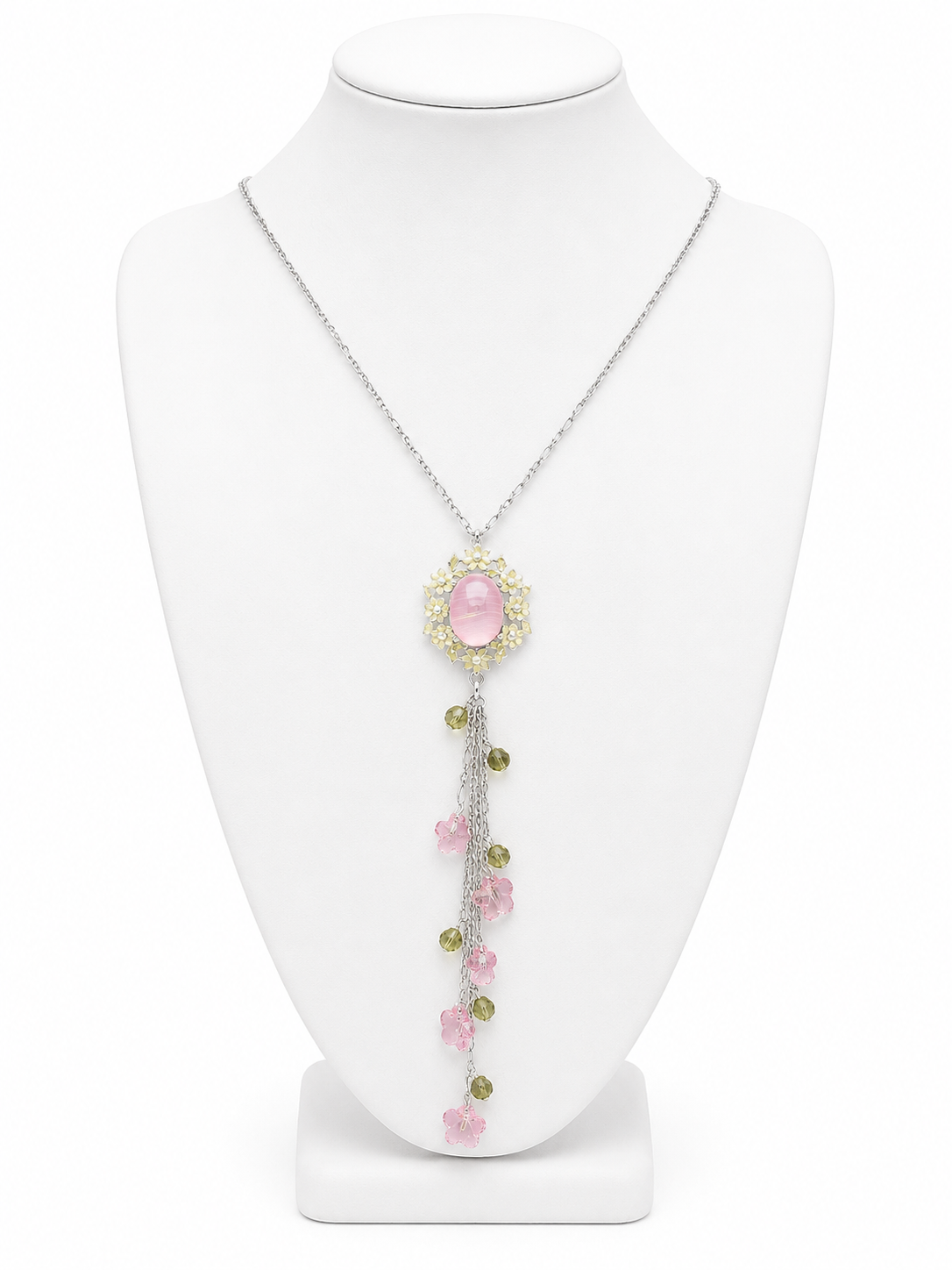 Blush Garden Tassel Necklace