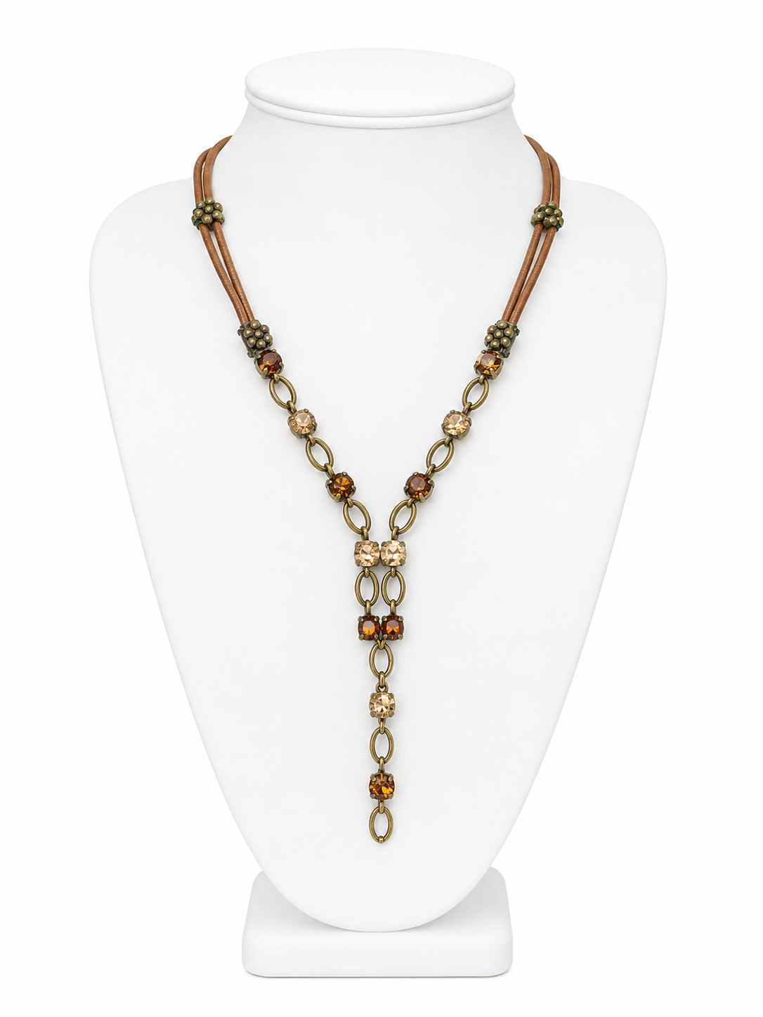 VAN GALZ Swarovski Crystal Lariat Necklace – Hand Made in Italy