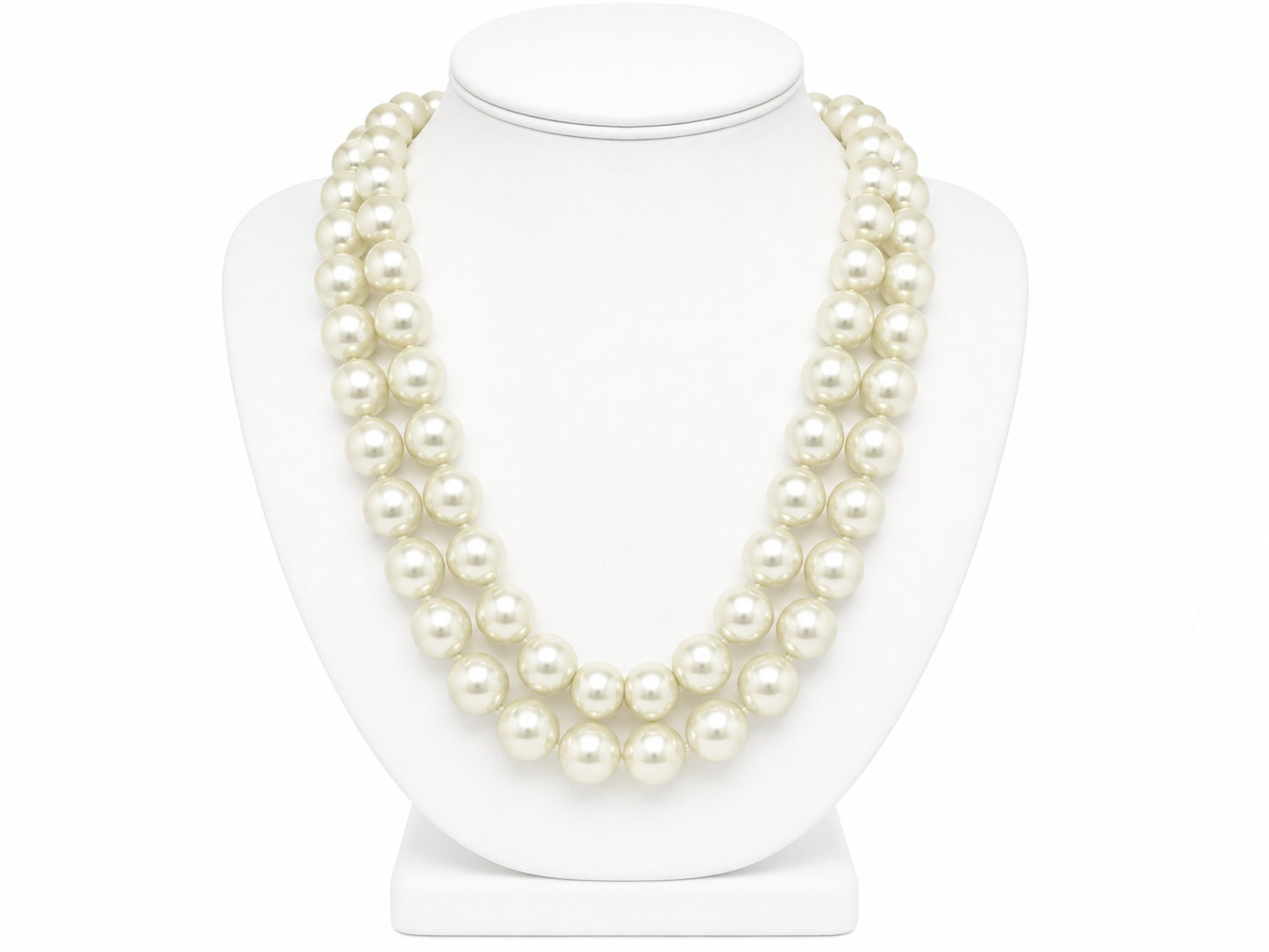Classic Double Strand Pearl Necklace
