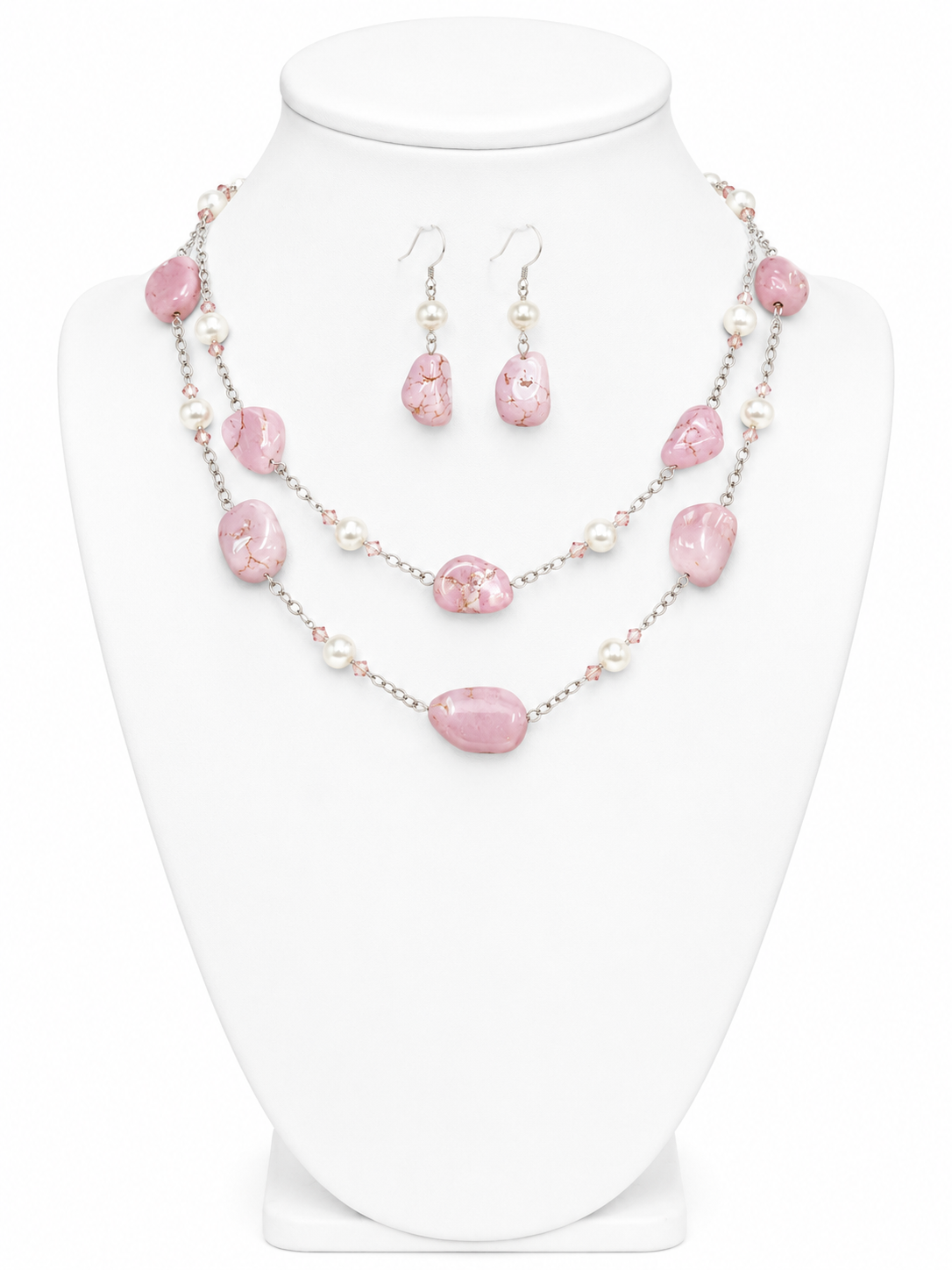 Blush Pearl Garden Necklace Set