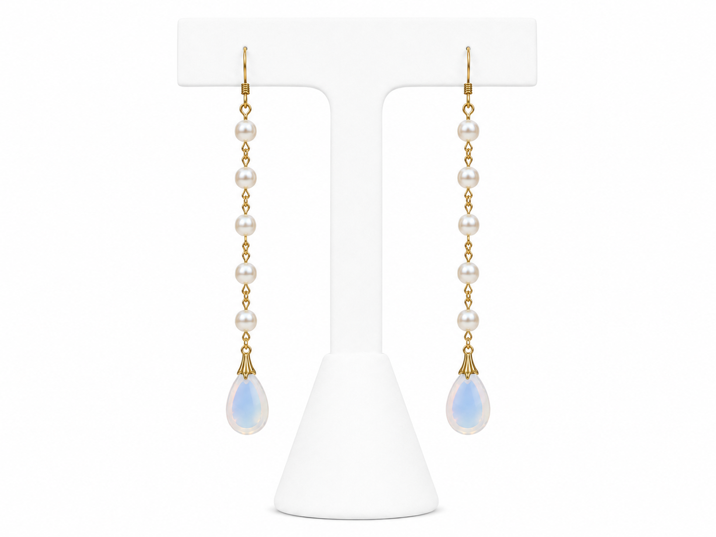 Moonlit Pearl Cascade Earrings