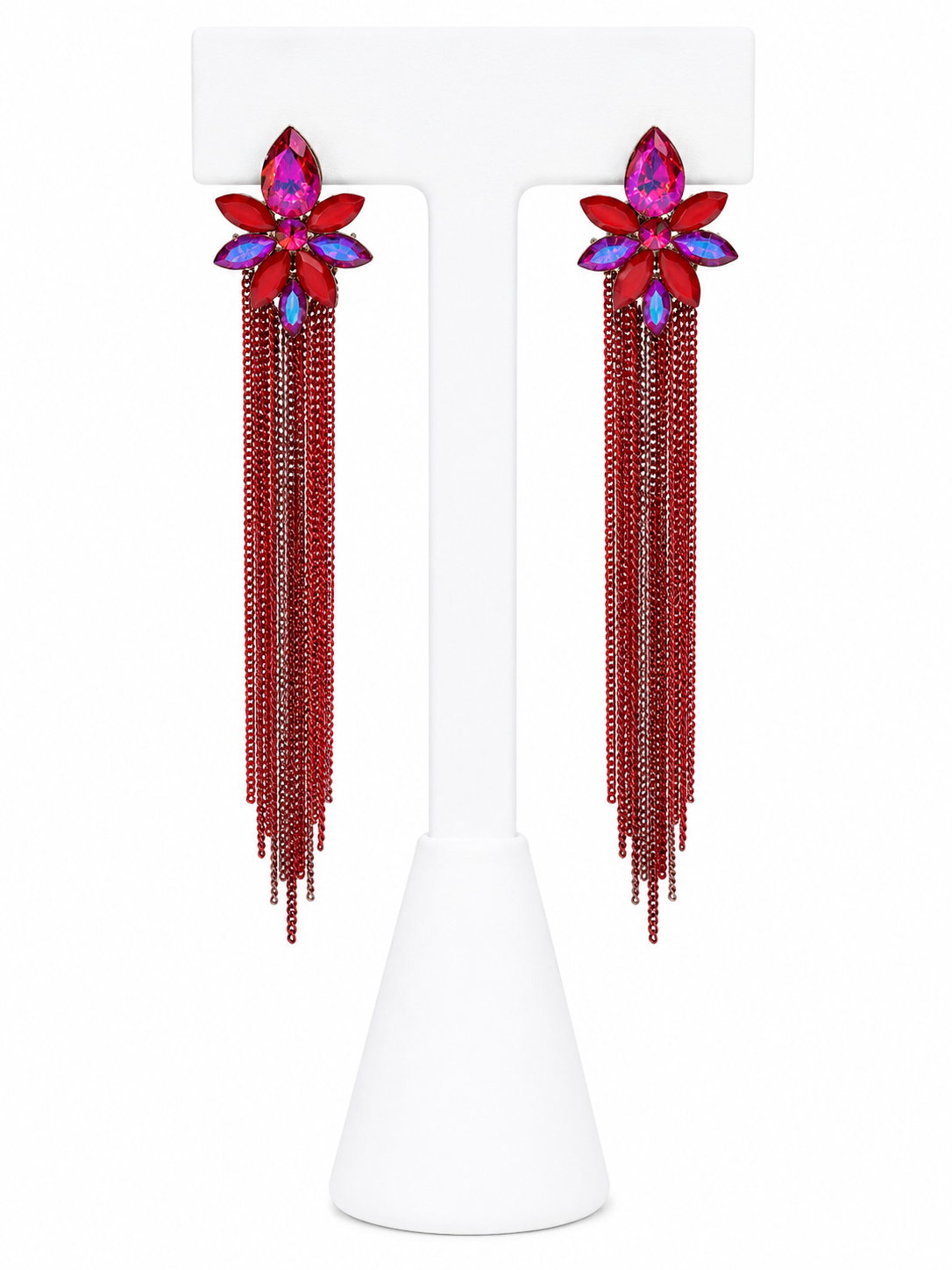 Bloom Tassel Statement Earrings