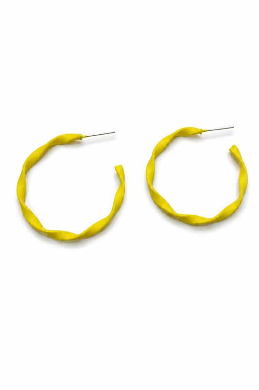 Sunshine Twist Hoop Earrings