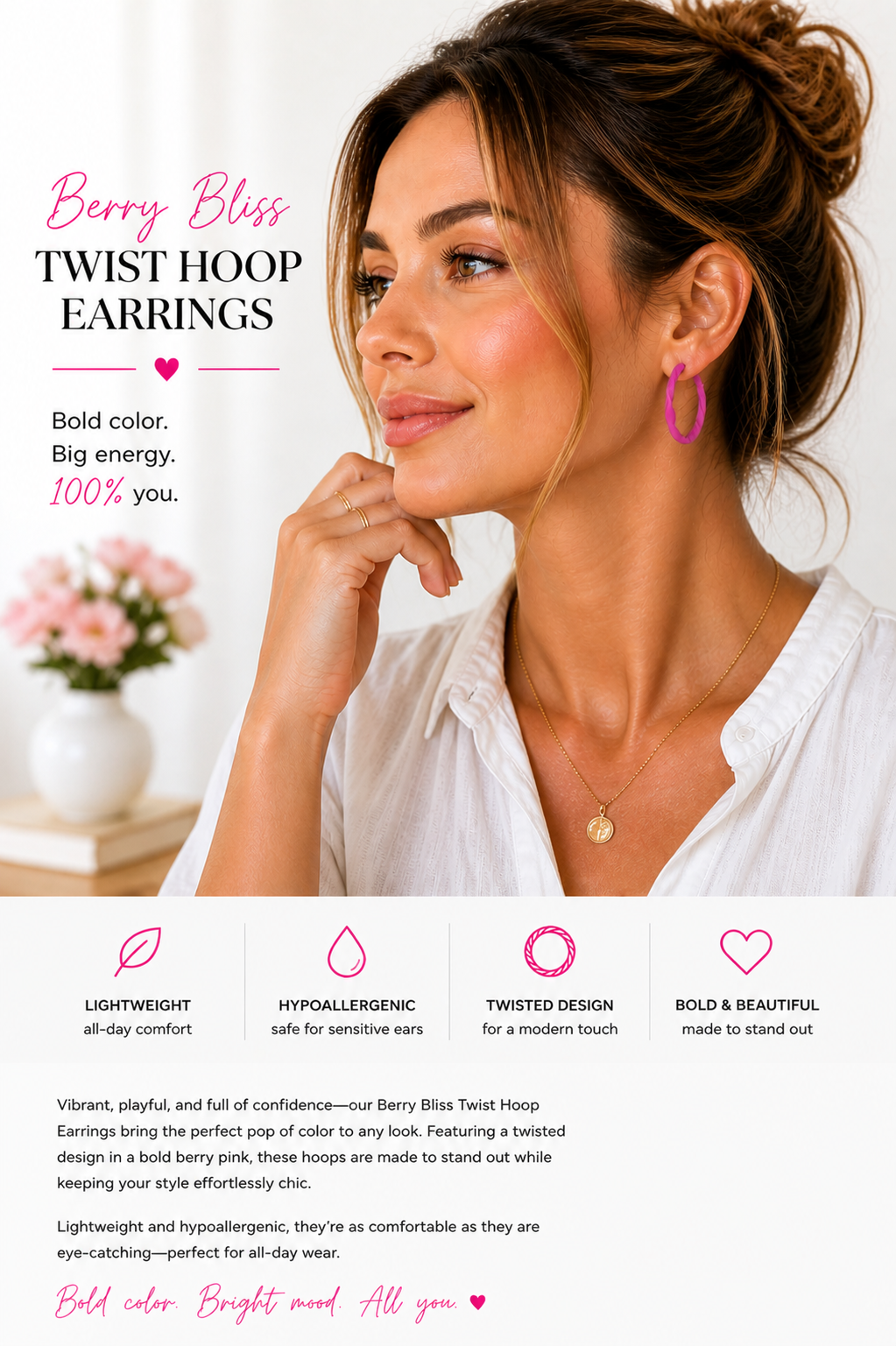Berry Bliss Twist Earrings