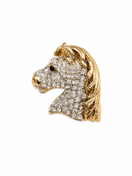 Crystal Stallion Brooch