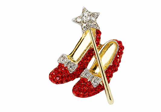Ruby Slipper Fantasy Brooch