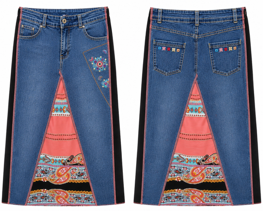 Denim Maxi Skirt