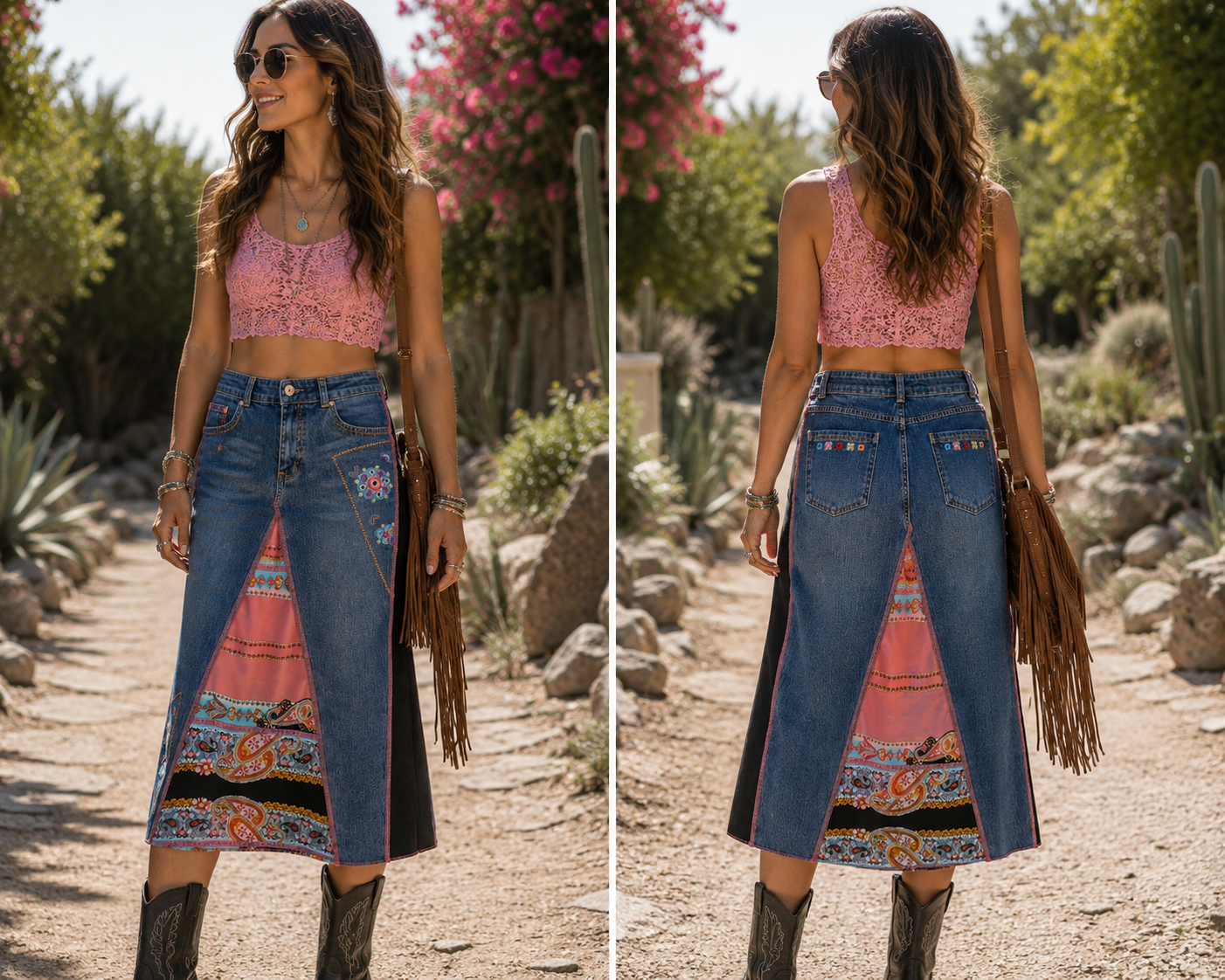 Denim Maxi Skirt