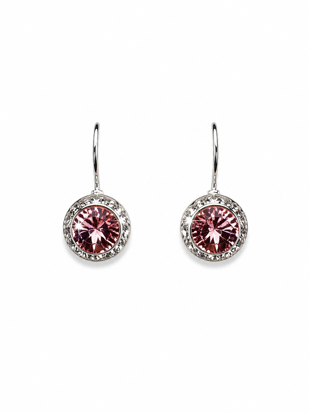 Rose October French Wire Birthstone Earrings