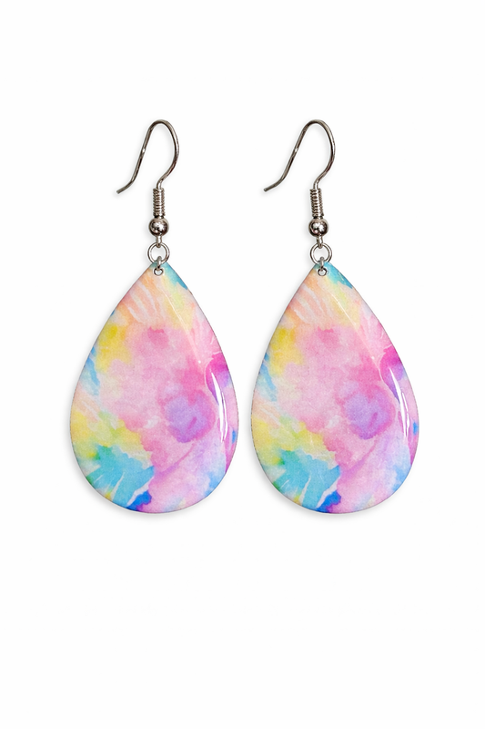 Cotton Candy Skies Teardrop Earrings