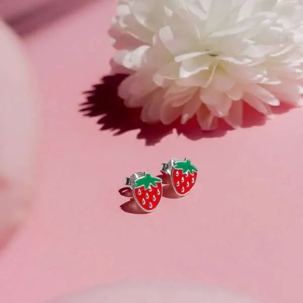 Strawberry Post Earrings