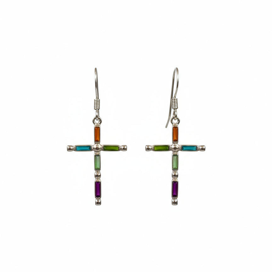 Southwest Cross Double Inay Earrings