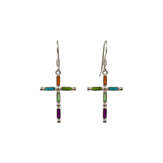 Southwest Cross Double Inay Earrings