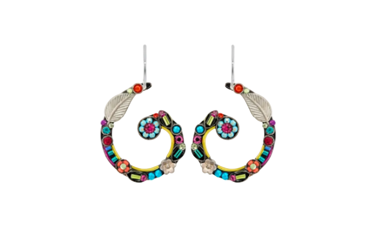 Spiral Flower Earrings
