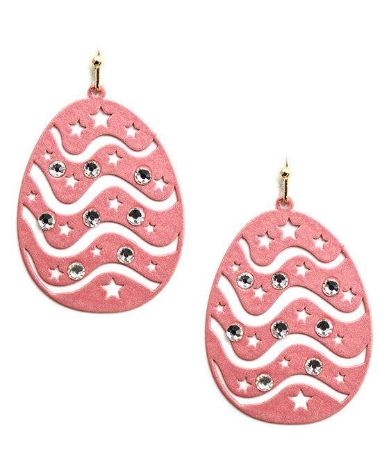 Blush Twinkle Egg Earrings