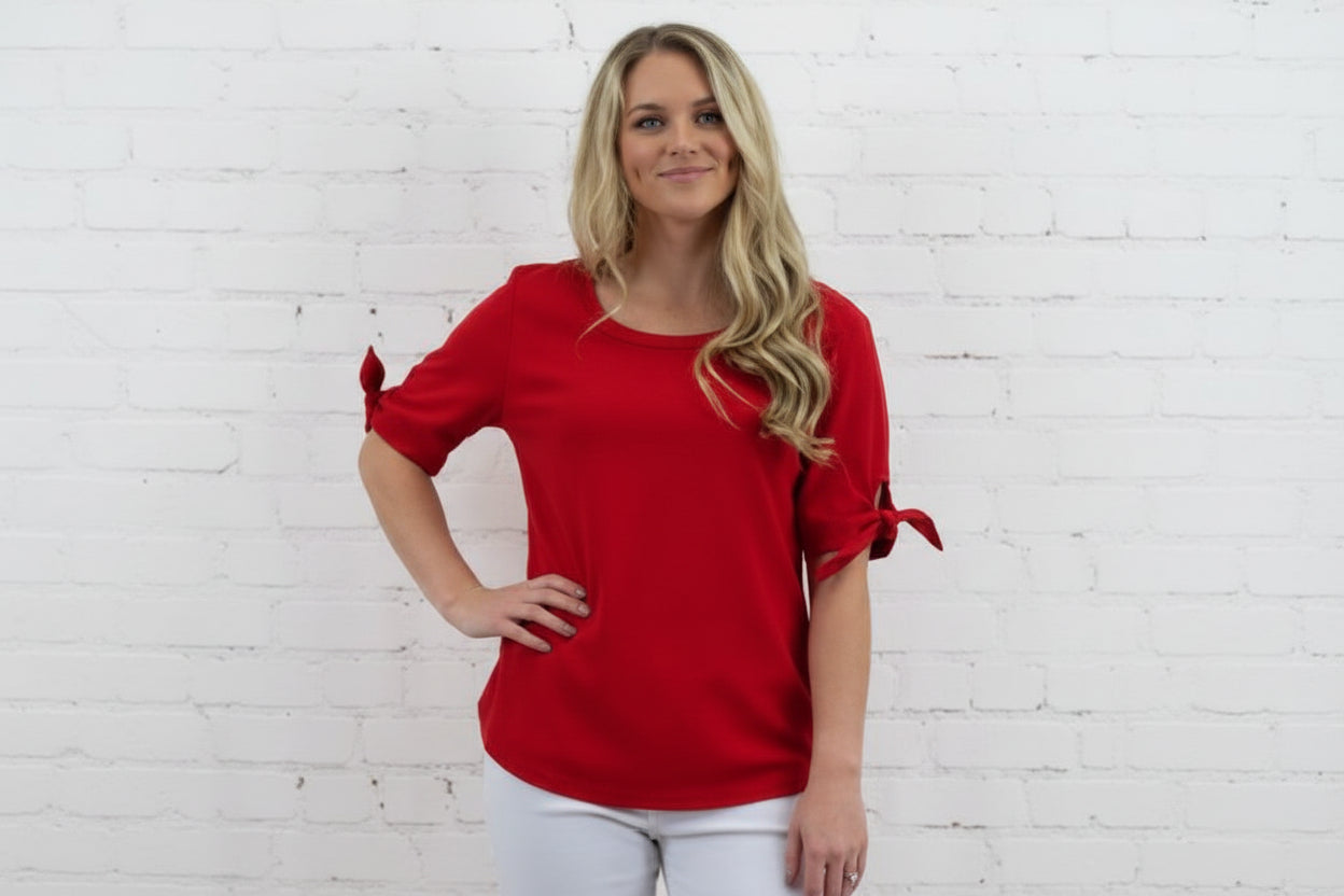 Elbow Tie Sleeve Top