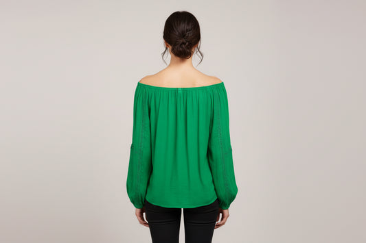 Slub Knit Crinkle Blouse