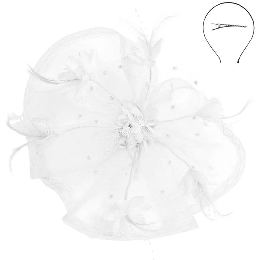 Pure Elegance Pearl Veil Fascinator