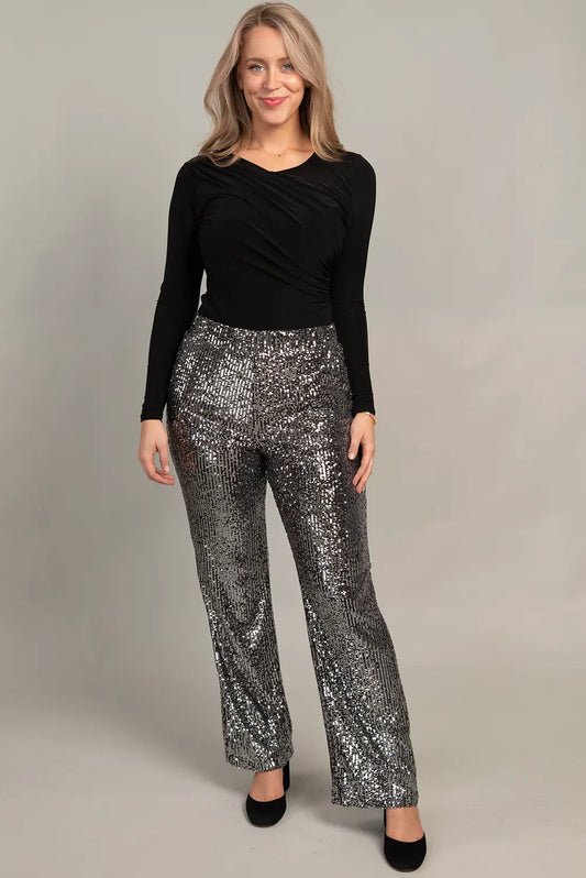 Pull On Shimmer Wide Leg Pant