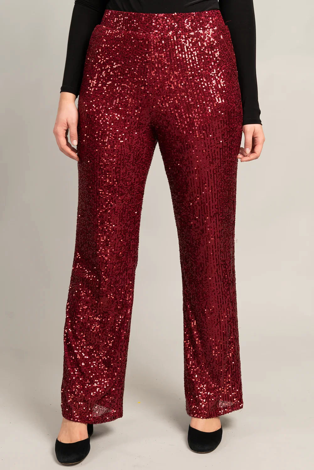 Pull On Shimmer Wide Leg Pant