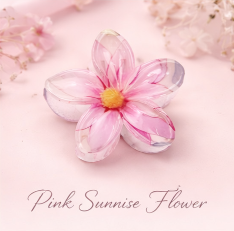 Floral Prints of Hawaiian Plumeria Hair Claw Clip