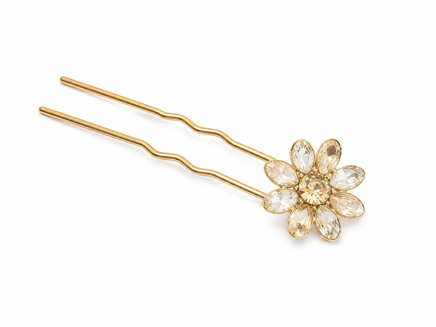 Crystal Flower Hair Pin