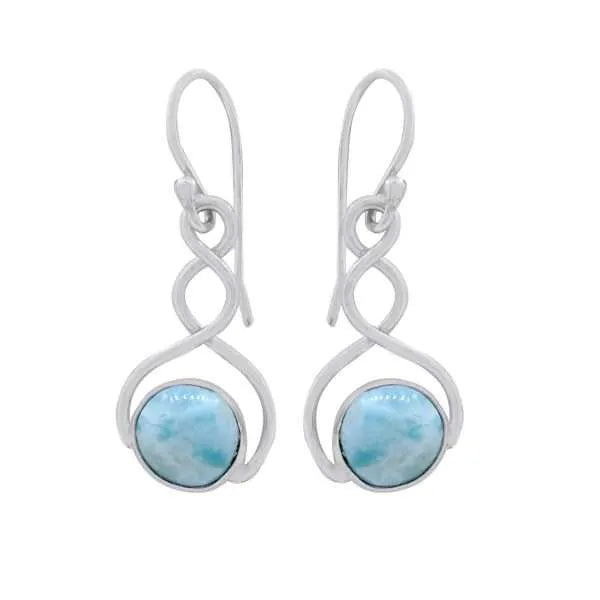 Larimar SS Twist Earrings