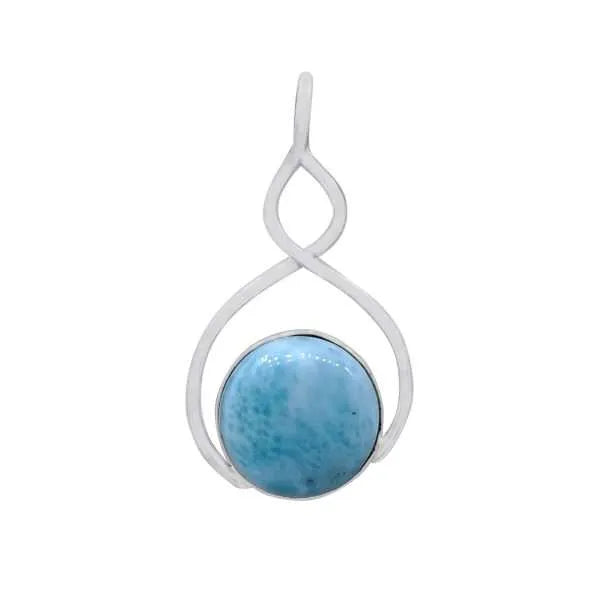 Larimar SS Twist Pendant