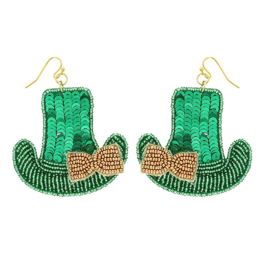 Saint Patrick's Day Leprechaun Hat Earrings