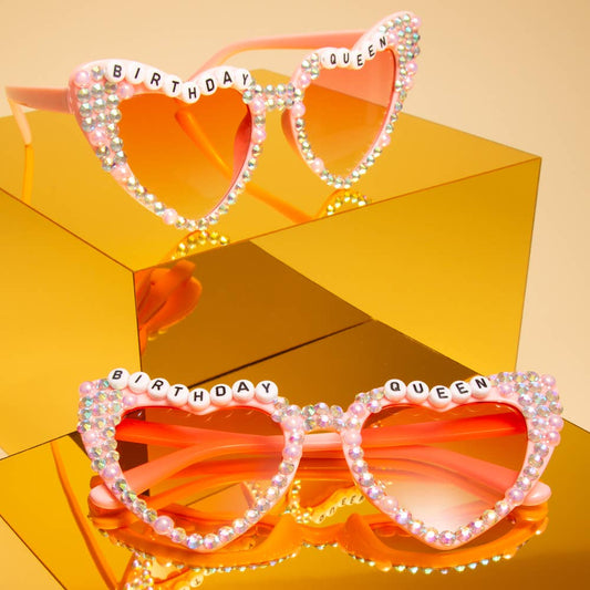 "Birthday Queen" Beaded Fashion Glasses