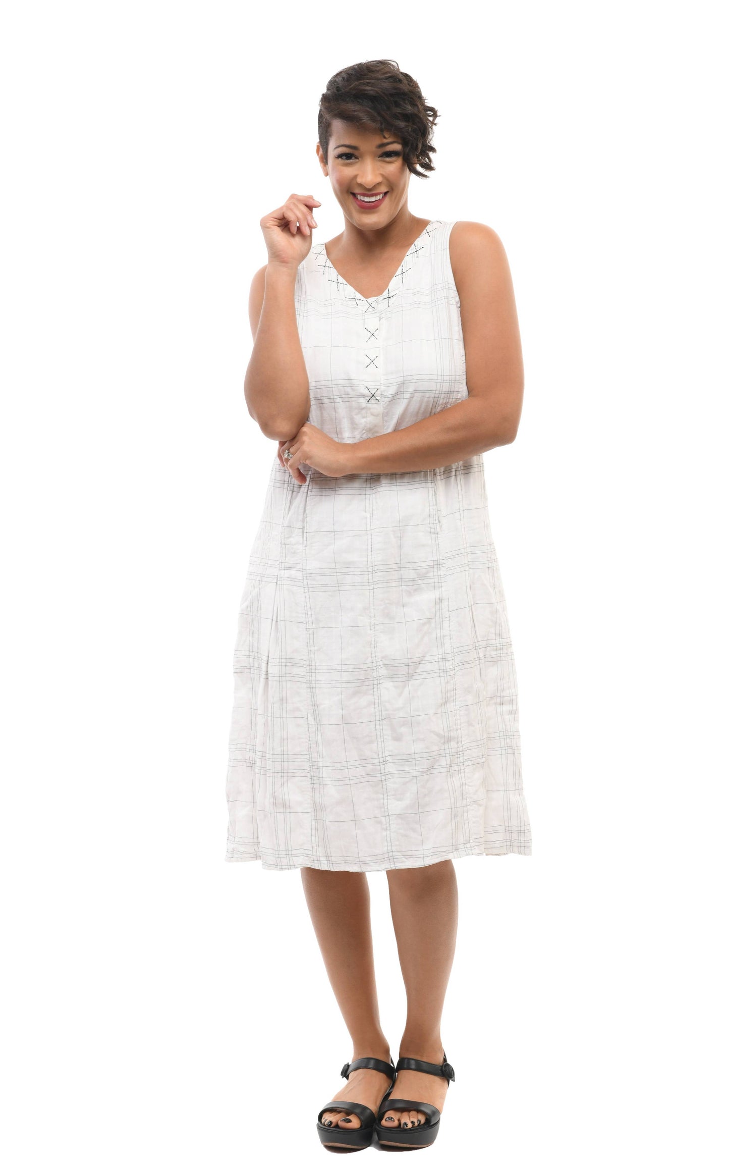 Victoria Dress in White Onyx