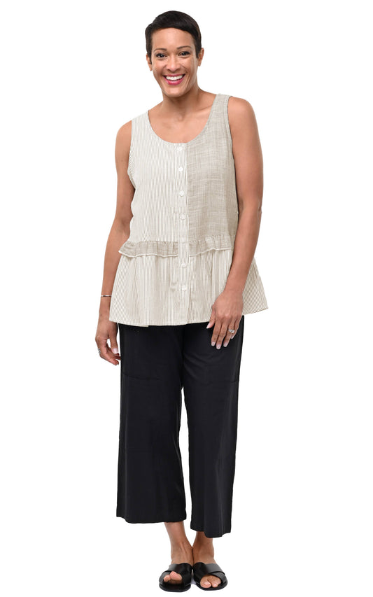 Collette Tank in Crockery Multi