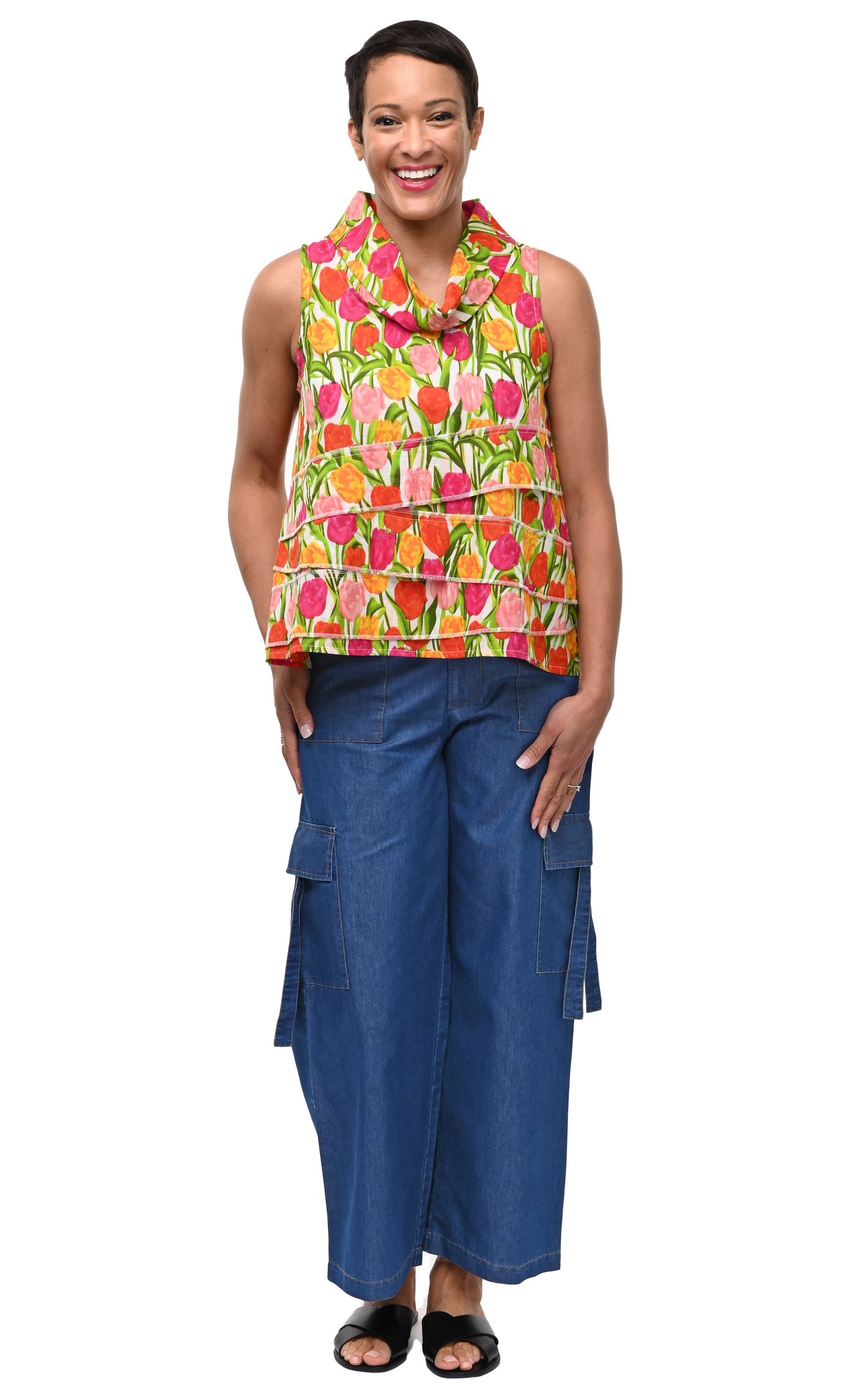 Leilani Top in Tulips