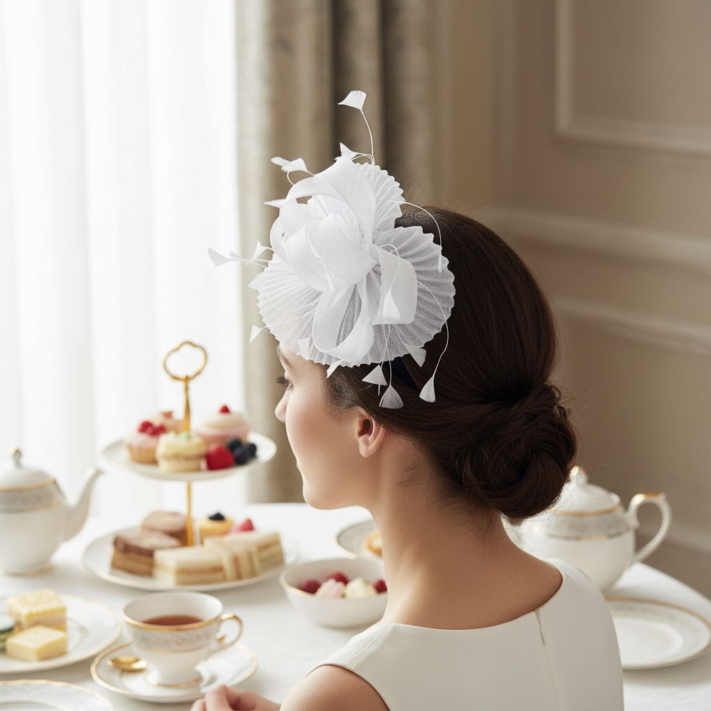 Whisper Bloom Fascinator- Grey