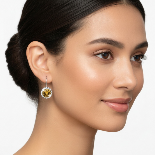 Topaz November Birthstone Earrings