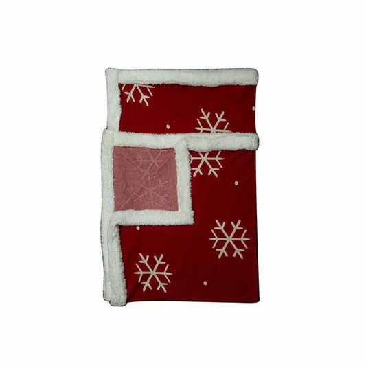 Snowing In Santa Town Fur Edged Throw