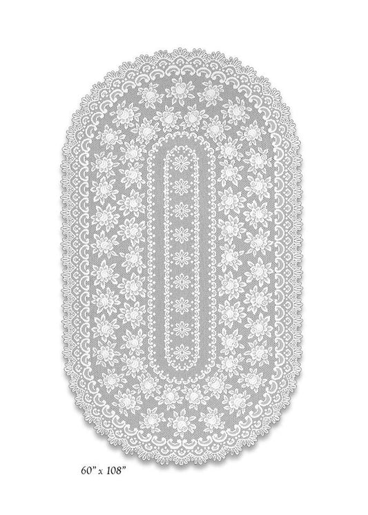 Rose Oval Tablecloth