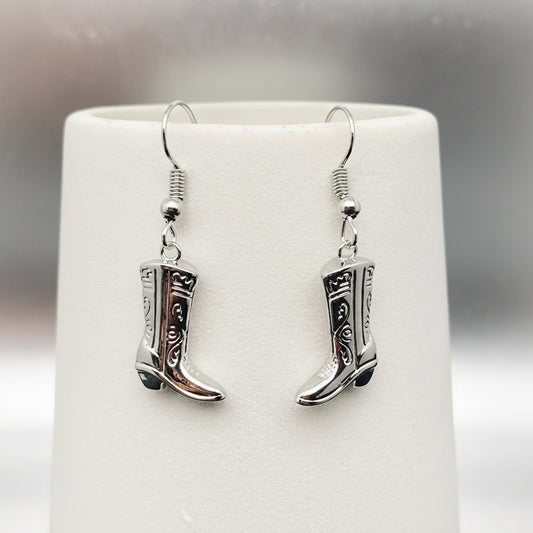 Western Style Cowgirl Boots Charm Earrings