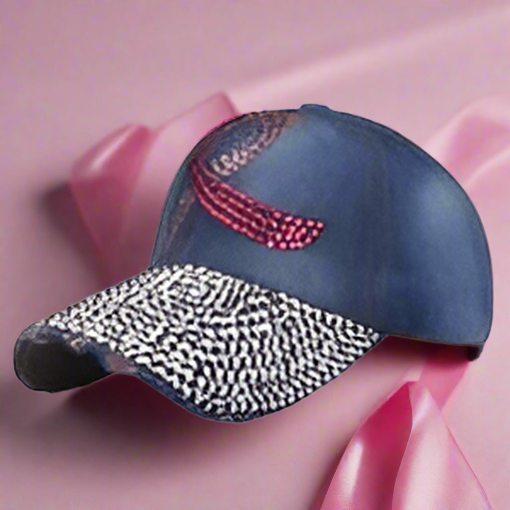 Pink Ribbon Symbol Fashion Denim Cap
