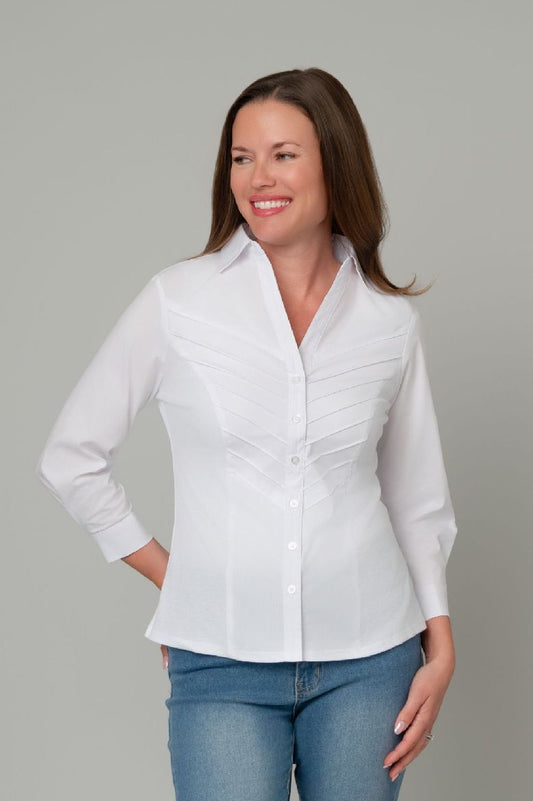 Button Front Poplin Top