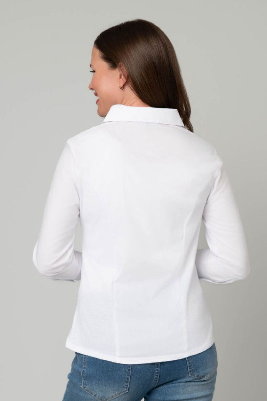Button Front Poplin Top