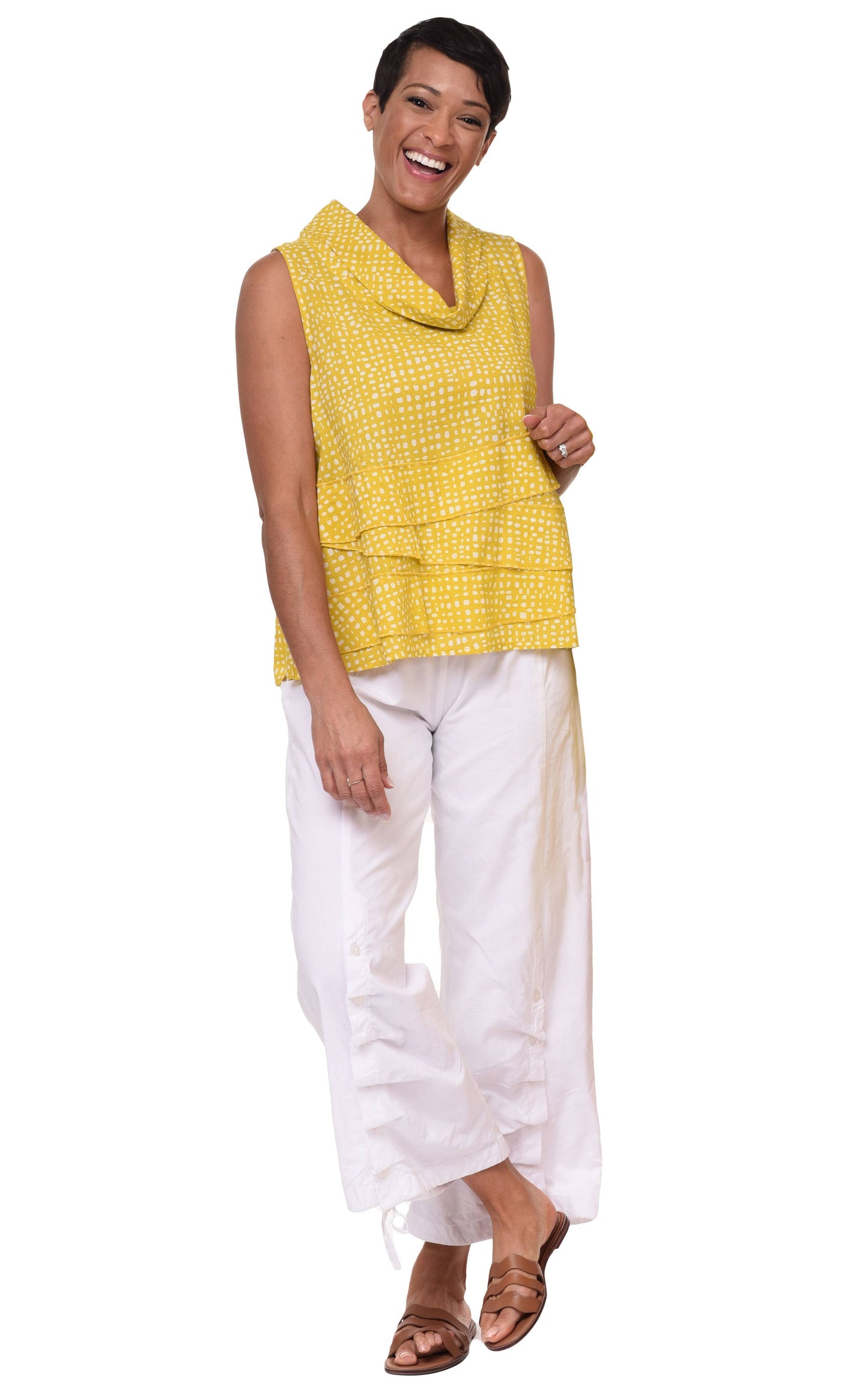 Leilani Top in Goldfish Dots