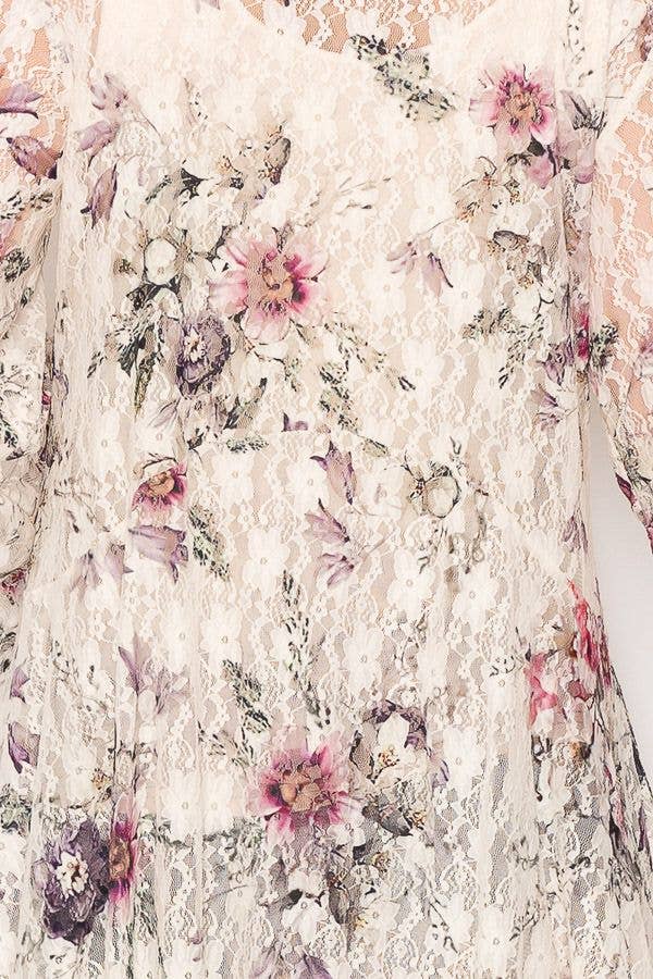 All Lace Cardigan With Ruffles