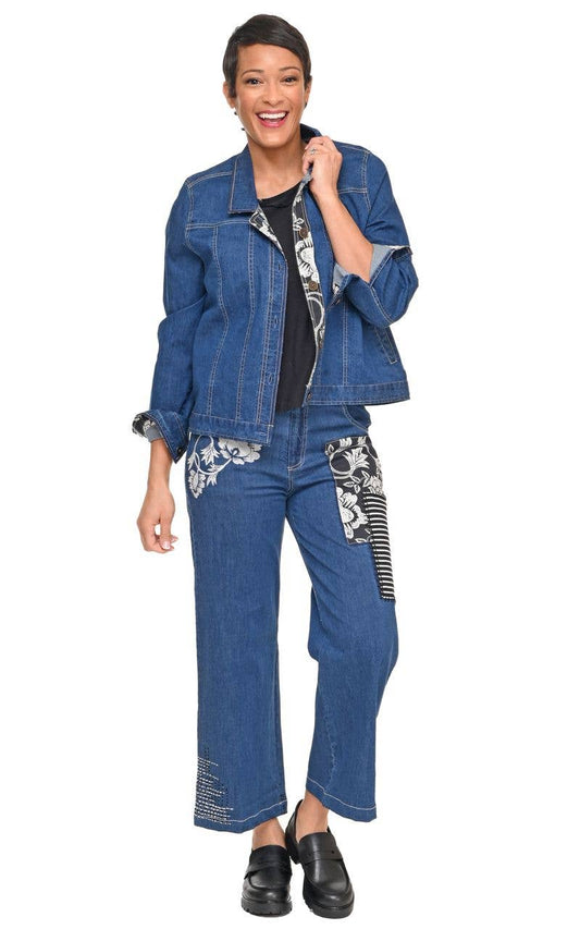 Wylie Denim Pant with Harvest Floral