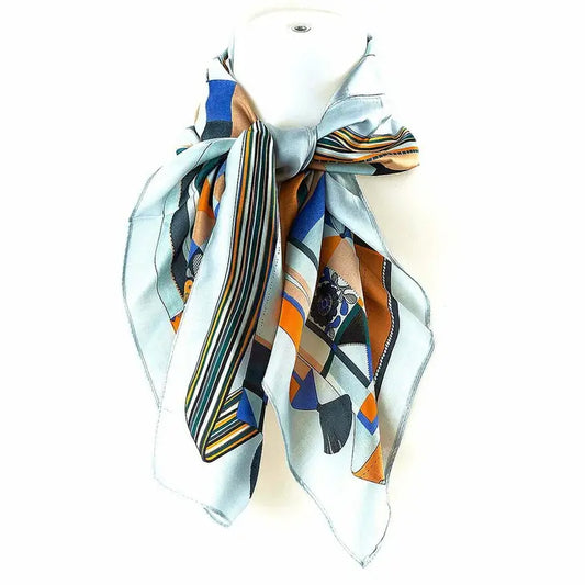 Modern Art Real Silky Feel Square Scarf