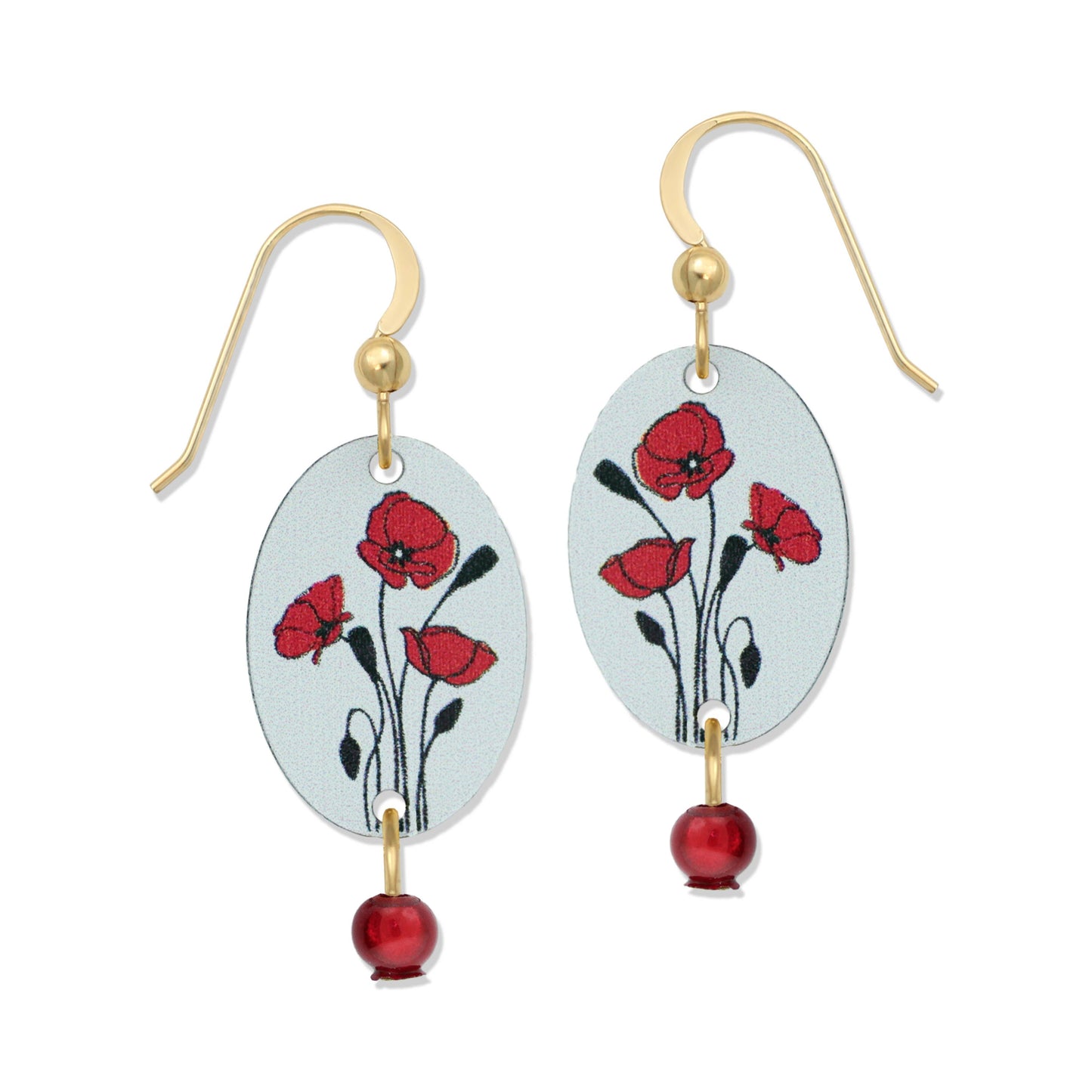 Poppy Flower Earrings
